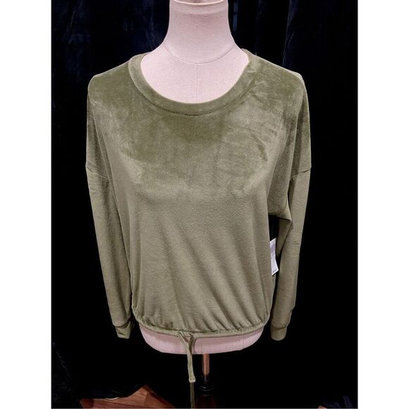 Derek Heart Tops - Green Velour Top - B3